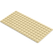 LEGO Zandbruin Grondplaat 8 x 16 (3865)