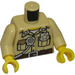 LEGO Tan Boat Driver Minifig Torso (973 / 76382)
