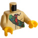 LEGO Tan Boy Scout Minifig Torso with Red Neckerchief and Green Sash (973)