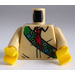 LEGO Zandbruin Boy Scout Minifig Torso met Rood Neckerchief en Green Sash (973)