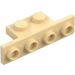 LEGO Beige Beslag 1 x 2 - 1 x 4 med afrundede hjørner (2436 / 10201)