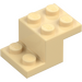 LEGO Beige Halterung 2 x 3 mit Platte und Step mit unterem Noppenhalter (73562)