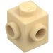 LEGO Beige Kloss 1 x 1 med To Knotter på Adjacent Sider (26604)