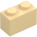 LEGO Tan Brick 1 x 2 with Bottom Tube (3004 / 93792)