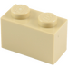 LEGO Tan Brick 1 x 2 with Bottom Tube (3004 / 93792)