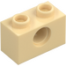 LEGO Beige Mattoncino 1 x 2 con Foro (3700)