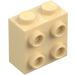 LEGO Beige Klods 1 x 2 x 1.6 med knops på En Side (1939 / 22885)