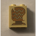 LEGO Tan Brick 1 x 2 x 2 with 3 Snakes, Minifigure Head Sticker with Inside Stud Holder (3245)