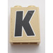 LEGO Tan Brick 1 x 2 x 2 with &#039;K&#039; Sticker with Inside Stud Holder (3245)