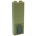 LEGO Tan Brick 1 x 2 x 5 with Ornate Stained Glass Window and Bricks Sticker with Stud Holder (2454)