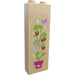LEGO Tan Brick 1 x 2 x 5 with strawberries plant and butterflies left Sticker with Stud Holder (2454)