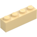 LEGO Tan Brick 1 x 4 (3010 / 6146)