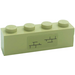 LEGO Tan Brick 1 x 4 with Bricks Sticker (3010)