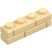 LEGO Beige Klods 1 x 4 med Embossed Bricks (15533)