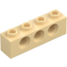 LEGO Beige Stein 1 x 4 mit Löcher (3701)