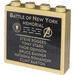 LEGO bronzer Brique 1 x 4 x 3 avec Battle of New York Memorial Autocollant (49311)