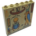 LEGO Tan Brick 1 x 6 x 5 with Hieroglyphs and Bird (3754)