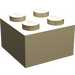 LEGO Zandbruin Steen 2 x 2 zonder kruissteunen (3003)
