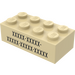 LEGO Tan Brick 2 x 4 with Minecraft Code (3001)