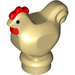 LEGO Tan Chicken with Red Comb (Narrow Base) (16723 / 61822)