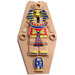 LEGO Tan Coffin Lid - Egyptian  with Mummy Pattern (30164)