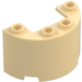 LEGO Beige Cylinder 2 x 4 x 2 Halvt (24593 / 35402)