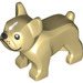 LEGO Zandbruin Hond - French Bulldog met Wit Haar Patch (32892 / 79490)