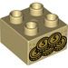 LEGO Tan Duplo Brick 2 x 2 with Coins (3437 / 43512)