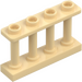 LEGO Tan Fence Spindled 1 x 4 x 2 with 4 Top Studs (15332)