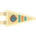 LEGO Tan Flag 2 x 4 Triangular  with Beetle, Magnifying Glass and Stripes Sticker (5555)