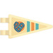 LEGO Tan Flag 2 x 4 Triangular  with Climbing Rope and Stripes Sticker (5555)