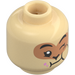 LEGO Tan Head with Monkey King Decoration (Recessed Solid Stud) (3626 / 67742)