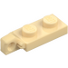 LEGO Tan Hinge Plate 1 x 2 Locking with Single Finger on End Vertical with Bottom Groove (44301)