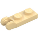 LEGO Beige Scharnier Platte 1 x 2 mit Verriegelt Finger ohne Kante (44302 / 54657)