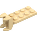 LEGO Beige Sarana Levy 2 x 4 jossa Articulated Joint - Nainen (3640)