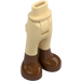 LEGO Beige Lonkka jossa Pants jossa Reddish Ruskea Boots paksulla saranalla (16925 / 35573)