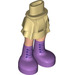 LEGO Tan Hip with Short Double Layered Skirt with Purple Boots (35629 / 92818)