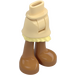 LEGO Beige Hofter og Skjørt med Ruffle med Gul Ruffle og Bare Feet (39469)