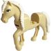 LEGO Beige Hest med Flettet Mane (77475)