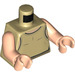 LEGO Beige Luke Skywalker med Beige Tank Topp og Ryggsekk Minifigur Overkropp (973 / 76382)