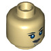 LEGO Tan Luminara Unduli with Cape Minifigure Head (Recessed Solid Stud) (3626 / 26957)