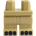 LEGO Beige Minifigure Medium Beine mit Schwarz Toes (37364)
