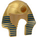 LEGO Tan Mummy Headdress with Dark Blue Stripes on Metallic Gold with Inside Solid Ring (91630 / 93853)