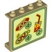 LEGO Zandbruin Paneel 1 x 4 x 3 met Hotdog Eten prices / menu met zijsteunen, holle noppen (35323 / 105807)