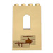 LEGO Tan Panel 1 x 4 x 5 with Window with Brick pattern Sticker (60808)