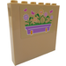 LEGO Tan Panel 1 x 6 x 5 with Flower Box and Butterflies (Left) Sticker (59349)