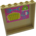 LEGO Tan Panel 1 x 6 x 5 with hay, hayfork and doctor items Sticker (59349)