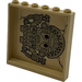 LEGO Tan Panel 1 x 6 x 5 with Temple Idol (Rotated) Sticker (59349)