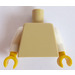 LEGO Beige Einfach Torso mit Weiß Arme und Gelb Hände (76382 / 88585)