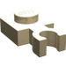 LEGO bronzer assiette 1 x 1 avec Verticale Agrafe (Clip mince en U) (4085 / 60897)